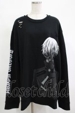 画像1: QOOZA / 東京喰種×QOOZA金木研 ダメージスウェット  ブラック H-26-09-09-042-PU-TO-KB-ZH (1)