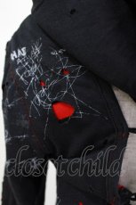 画像3: h.ANARCHY / ダメージZIPパーカー  黒×赤 H-26-09-10-023-HN-TO-AK-ZH (3)