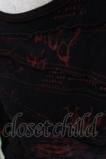 画像4: DARK RED  RUM / ホルターダメージカーデ  黒×赤 H-26-09-10-029-HN-TO-AK-ZH (4)