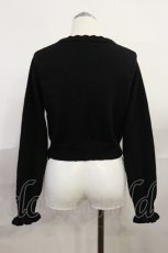 画像2: m petit by misako / AM バラレースニットカーディガン S ブラック H-26-09-10-1021-LO-TO-NS-ZH (2)