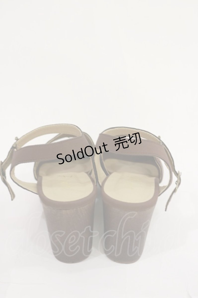 画像3: Fi.n.t / 小花刺繍ウッドライクソールサンダル S BROWN H-26-09-10-1028-CA-SH-NS-ZH (3)