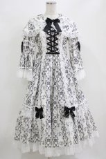 画像1: metamorphose / クラウンクロスケープ付ロングドレス サイズ1 オフ H-26-09-10-1029-ME-OP-NS-ZH (1)