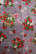 画像4: metamorphose / 【プラスサイズ】Strawberry Basket フロントボタンリボンジャンパースカート プラスサイズ ラベンダー系(Lavender) H-26-09-10-1032-ME-OP-NS-ZH (4)