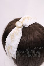 画像2: Angelic Pretty / Princessロゴリボンカチューシャ  オフ H-26-09-10-1037-AP-AC-NS-ZH (2)