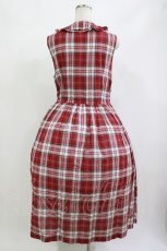 画像3: Jane Marple Dans Le Salon / Madras check cache-coeur dress  レッド H-26-09-10-001-JM-OP-KB-ZH (3)