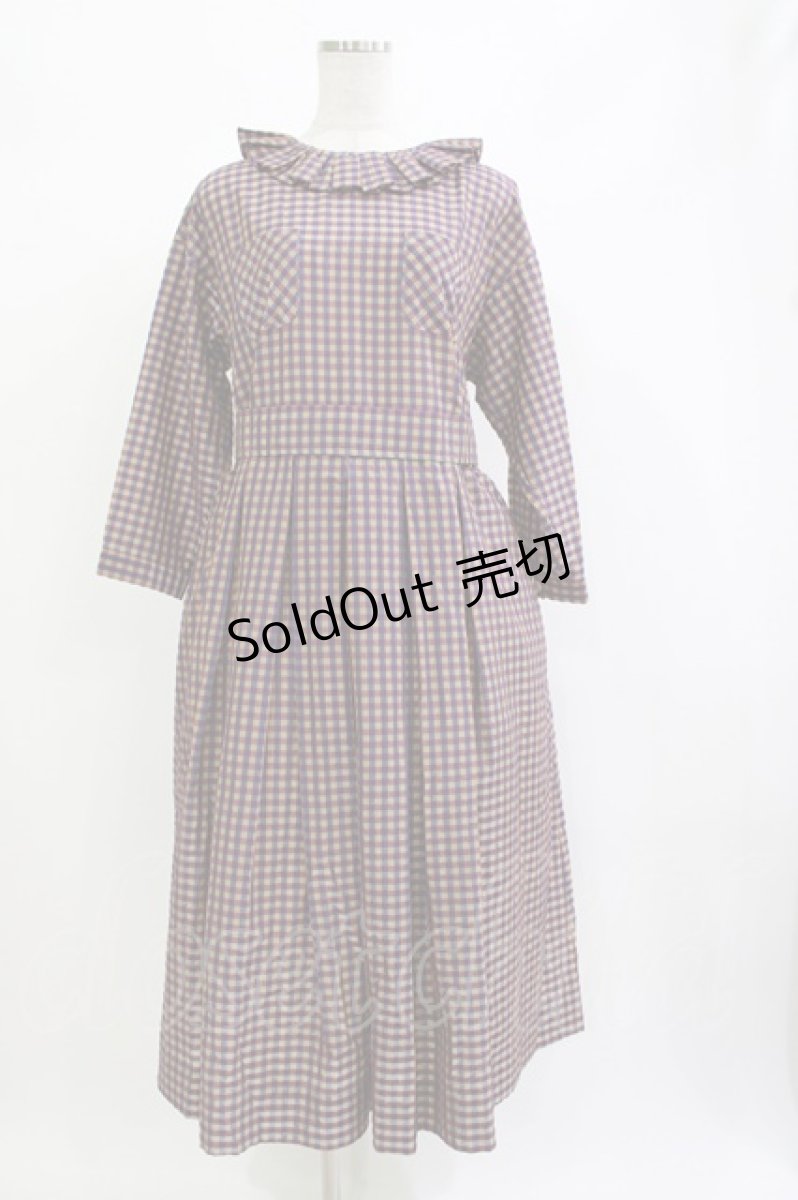 画像1: Jane Marple / アンデュラントチェックコレットドレス  マゼンタ H-26-09-10-008-JM-OP-KB-ZH (1)