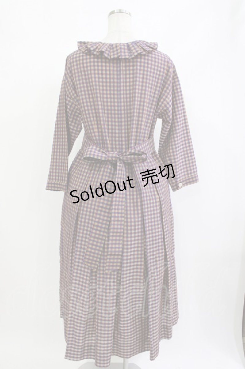 画像3: Jane Marple / アンデュラントチェックコレットドレス  マゼンタ H-26-09-10-008-JM-OP-KB-ZH (3)
