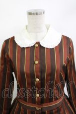 画像4: Jane Marple / Regimental stripe lycee onepice M ブラウン H-26-09-10-010-JM-OP-AK-ZH (4)