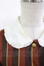 画像5: Jane Marple / Regimental stripe lycee onepice M ブラウン H-26-09-10-010-JM-OP-AK-ZH (5)