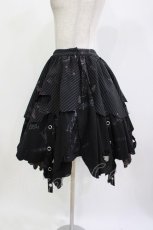 画像2: h.ANARCHY / プリントイレギュラスカート  黒 H-26-09-10-013-HN-SK-AK-ZH (2)