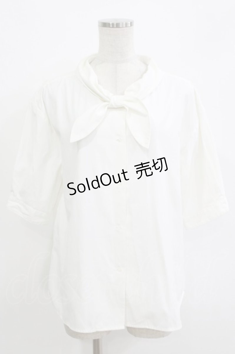 画像1: Fi.n.t / ネッカチーフタイ5分袖シャツ Free OFFWHITE H-26-09-11-026-CA-BL-NS-ZH (1)