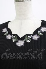 画像3: axes femme / お花カットワークプルオーバー M ブラック H-26-09-11-033-AX-TO-NS-ZH (3)
