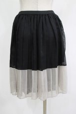 画像3: MARBLE / 配色ペチコート  ブラック×グレー H-26-09-12-029-GO-SK-KB-ZH (3)