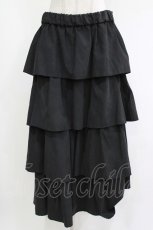 画像1: MARBLE / 4段フリルロングスカート S-L ブラック H-26-09-12-031-GO-SK-KB-ZH (1)