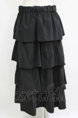 画像3: MARBLE / 4段フリルロングスカート S-L ブラック H-26-09-12-031-GO-SK-KB-ZH (3)