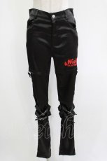 画像1: NieR Clothing / ベルト付きパンツ F 黒 H-26-09-12-033-PU-PA-AK-ZH (1)