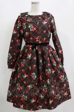 画像1: Emily Temple cute / Strawberry Tartanワンピース  レッド H-26-09-12-004-ET-OP-AK-ZH (1)