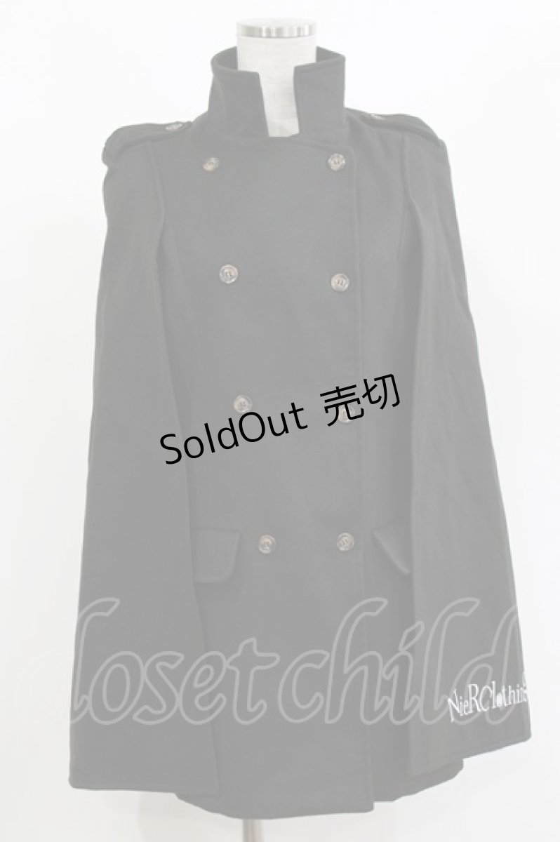 画像1: NieR Clothing / ポンチョコート F 黒 H-26-09-12-036-PU-CO-AK-ZH (1)