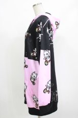 画像2: NieR Clothing / 総柄ZIPパーカー F ピンク H-26-09-12-042-PU-TO-AK-ZH (2)