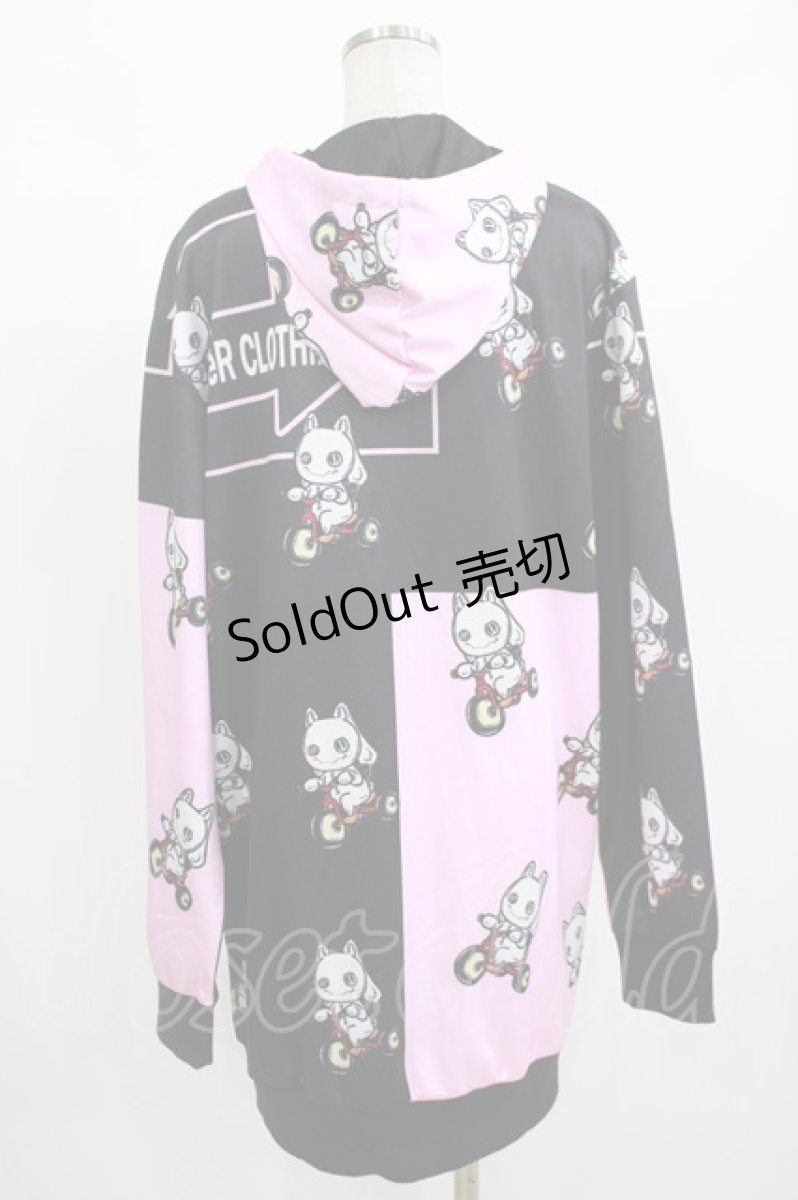 画像3: NieR Clothing / 総柄ZIPパーカー F ピンク H-26-09-12-042-PU-TO-AK-ZH (3)