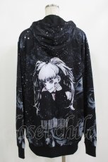 画像3: NieR Clothing / 総柄ZIPパーカー F 黒×グレー H-26-09-12-045-PU-TO-KB-ZH (3)