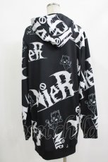 画像3: NieR Clothing / 総柄ZIPパーカー  黒×白/ミケロゴ H-26-09-12-046-PU-TO-KB-ZH (3)