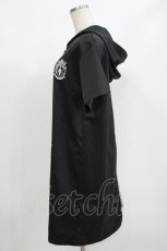 画像2: NieR Clothing / 半袖ZIPパーカー  黒×チェック H-26-09-12-049-PU-TO-KB-ZH (2)