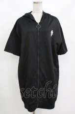 画像1: NieR Clothing / ZIP半袖パーカー F 黒 H-26-09-12-051-PU-TO-AK-ZH (1)