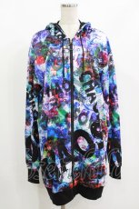 画像1: NieR Clothing / 総柄ZIPパーカー F  H-26-09-12-054-PU-TO-AK-ZH (1)
