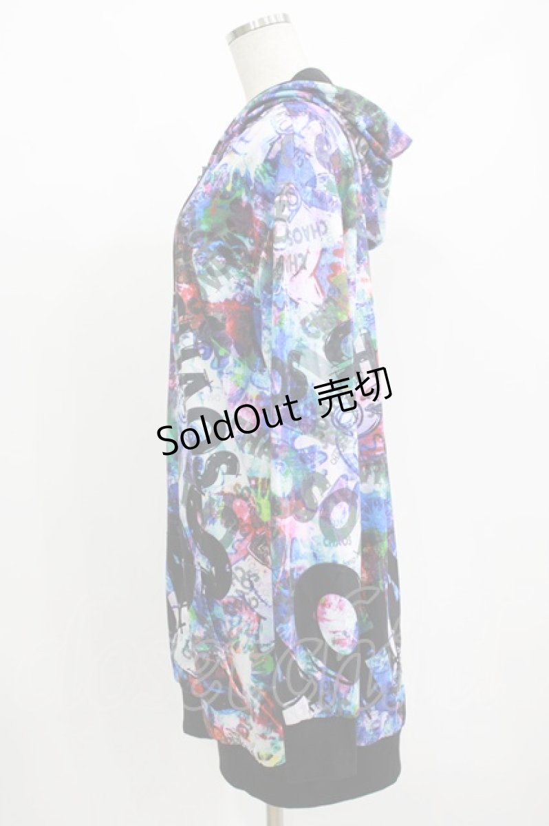 画像2: NieR Clothing / 総柄ZIPパーカー F  H-26-09-12-054-PU-TO-AK-ZH (2)