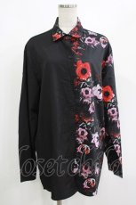 画像1: NieR Clothing / プリント切替シャツ F 黒 H-26-09-12-055-PU-BL-AK-ZH (1)