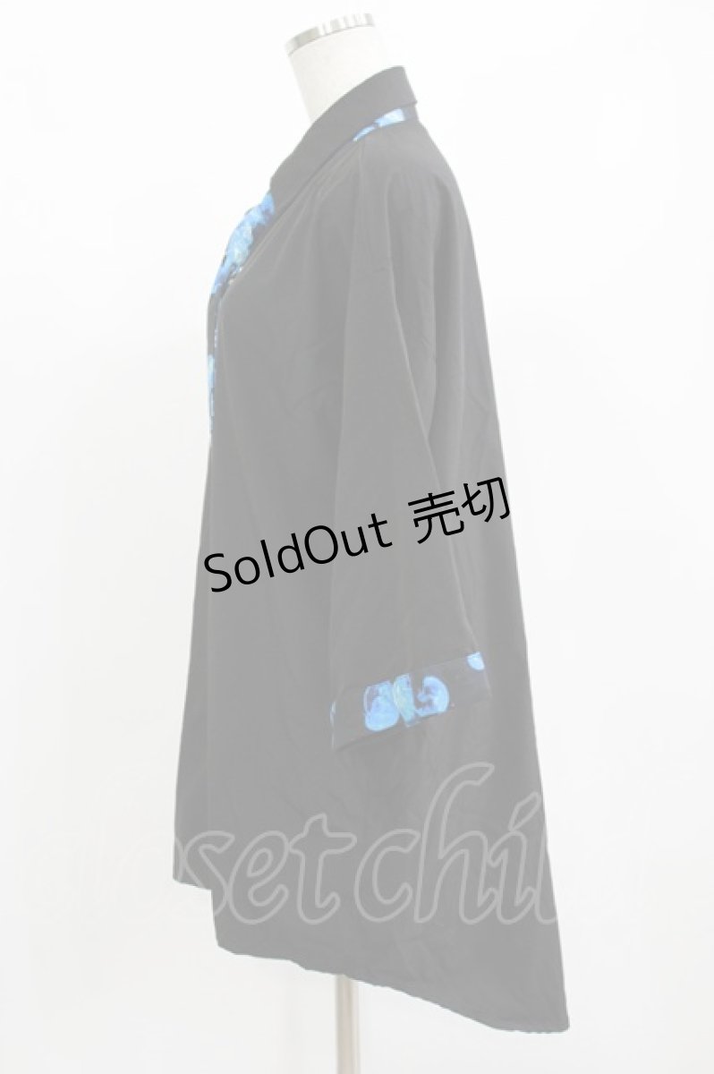 画像2: NieR Clothing / タイ付き半袖シャツ F 黒 H-26-09-12-056-PU-BL-AK-ZH (2)
