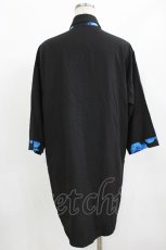 画像3: NieR Clothing / タイ付き半袖シャツ F 黒 H-26-09-12-056-PU-BL-AK-ZH (3)