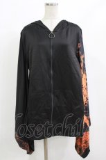 画像1: NieR Clothing / 着物袖風ZIPパーカー F 黒 H-26-09-12-061-PU-TO-AK-ZH (1)