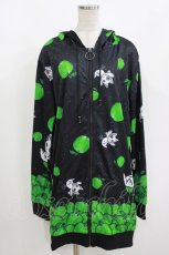 画像1: NieR Clothing / 総柄ZIPパーカー F 黒 H-26-09-12-062-PU-TO-AK-ZH (1)