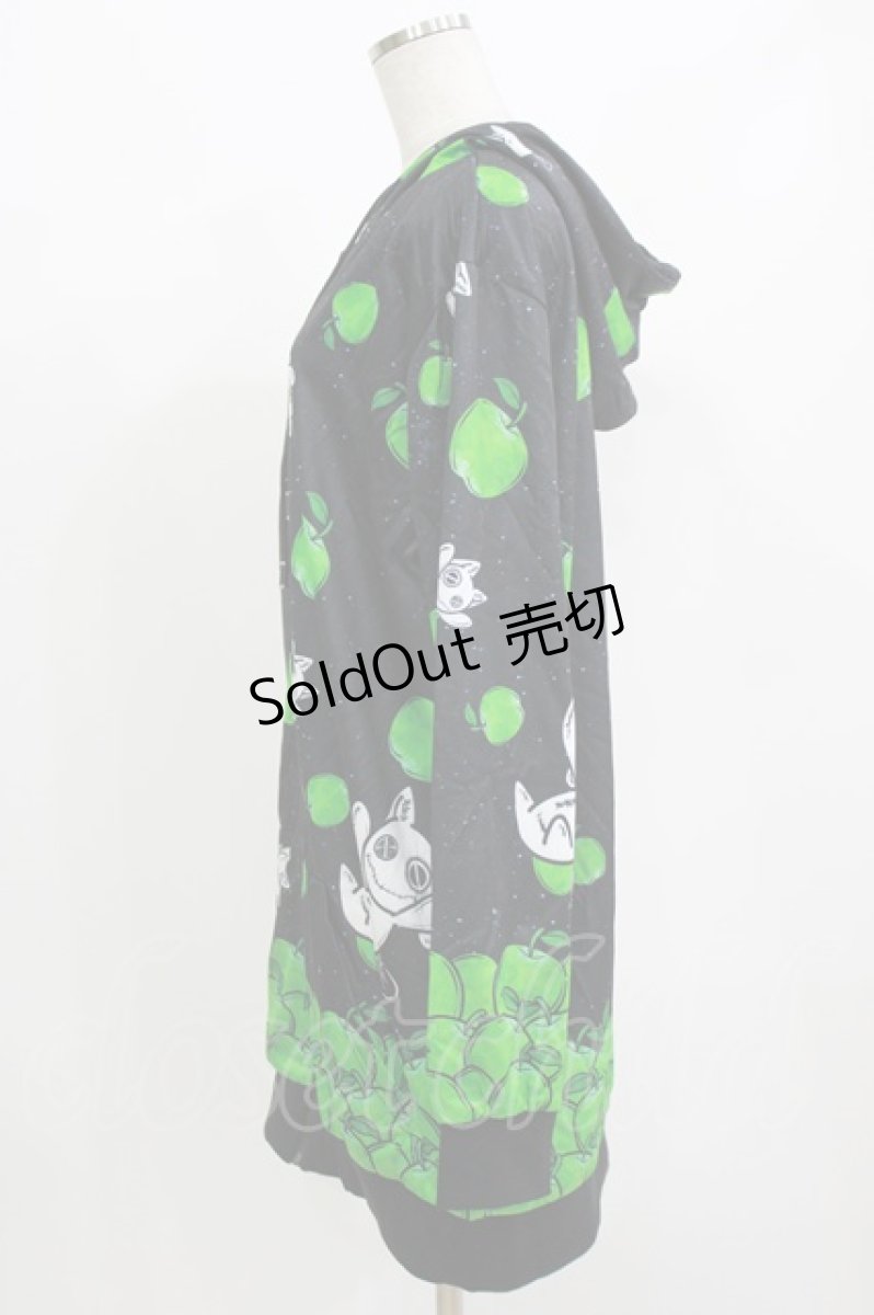 画像2: NieR Clothing / 総柄ZIPパーカー F 黒 H-26-09-12-062-PU-TO-AK-ZH (2)