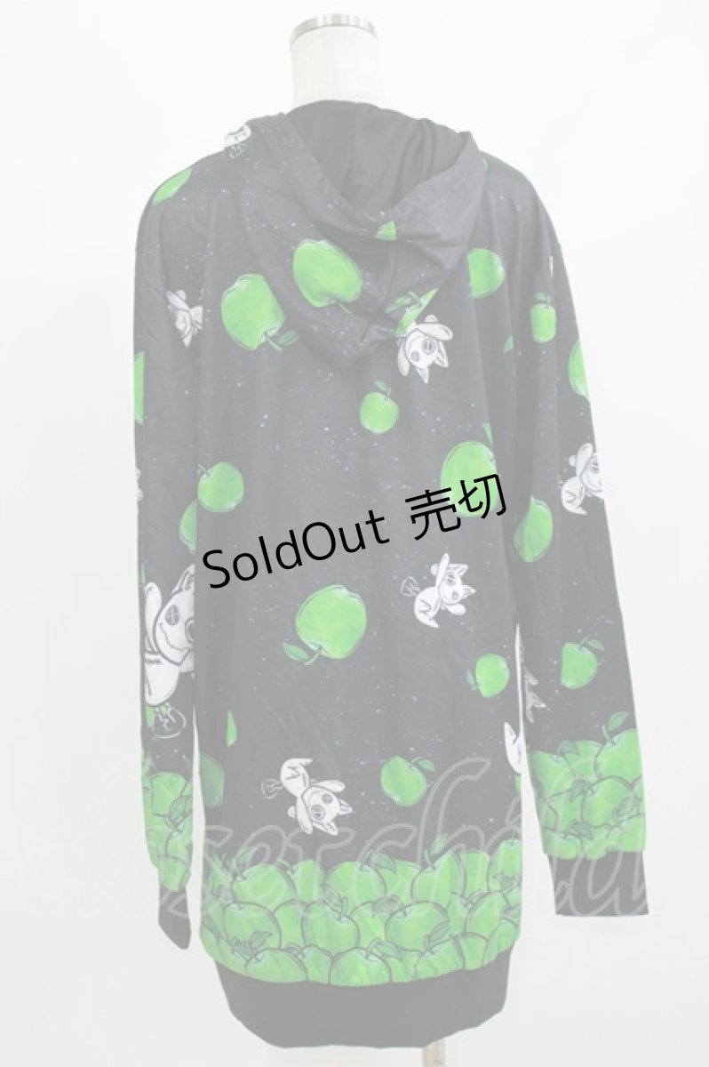 画像3: NieR Clothing / 総柄ZIPパーカー F 黒 H-26-09-12-062-PU-TO-AK-ZH (3)