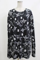 画像1: NieR Clothing / 総柄カットソー F 黒 H-26-09-12-063-PU-TO-AK-ZH (1)