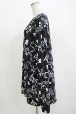 画像2: NieR Clothing / 総柄カットソー F 黒 H-26-09-12-063-PU-TO-AK-ZH (2)