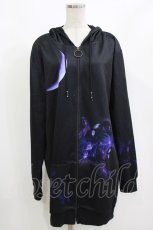 画像1: NieR Clothing / 総柄ZIPパーカー F 黒 H-26-09-12-064-PU-TO-AK-ZH (1)