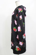 画像2: NieR Clothing / 総柄ZIPパーカー  いちごみるく/Nierちゃん H-26-09-12-066-PU-TO-KB-ZH (2)
