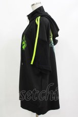 画像2: LISTEN FLAVOR / 猫耳肉球ファイヤー袖メッシュジャージ  ブラック×グリーン H-26-09-12-067-PU-JA-KB-ZH (2)
