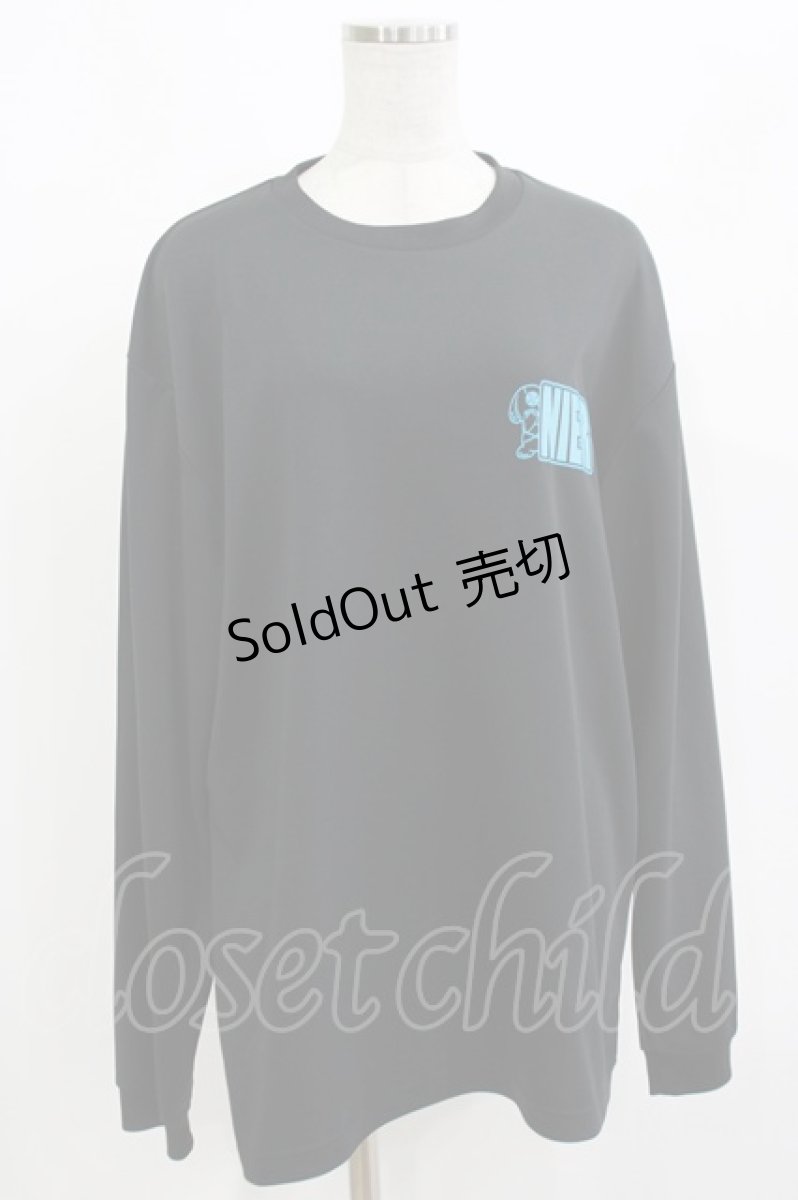 画像1: NieR Clothing / プリントLONG CUTSEW  黒×青 H-26-09-12-072-PU-TO-KB-ZH (1)