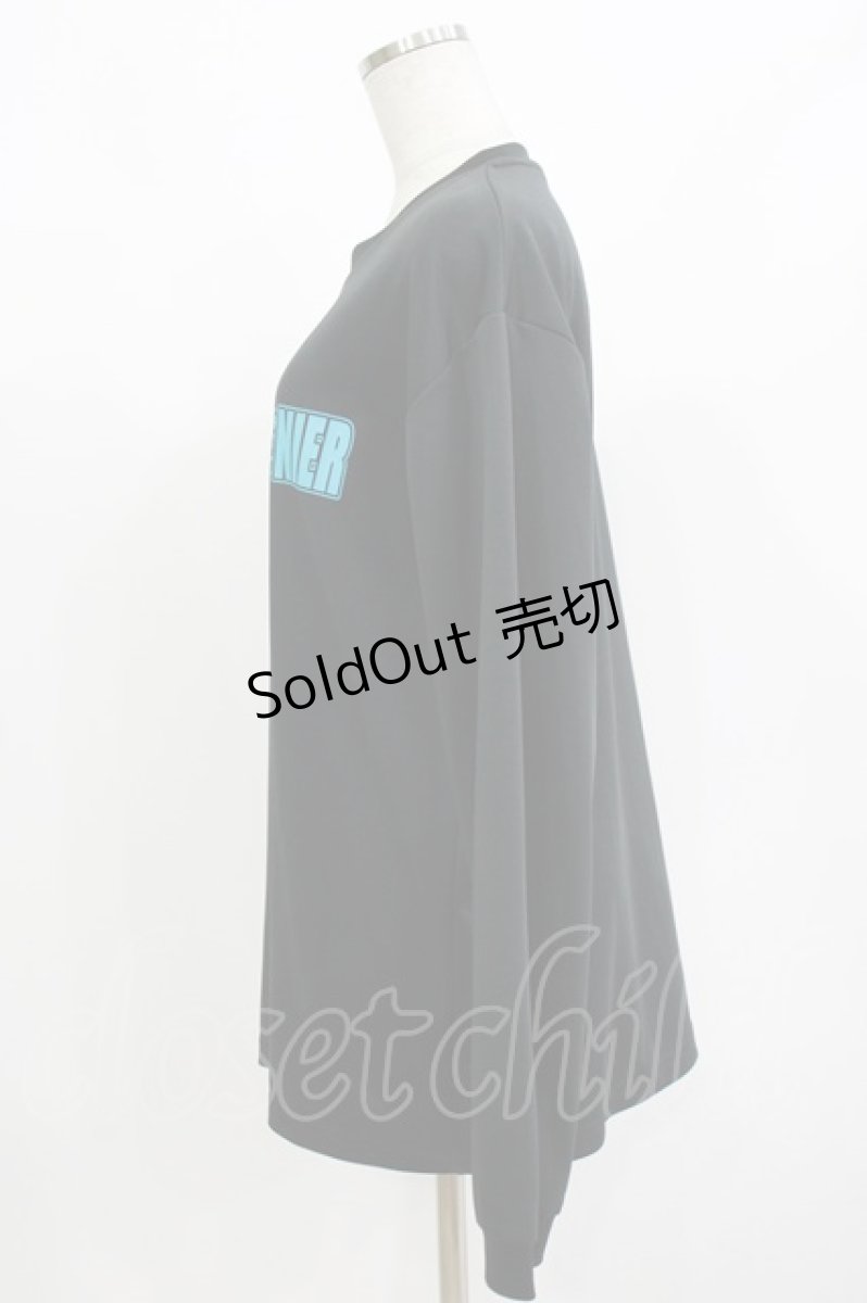 画像2: NieR Clothing / プリントLONG CUTSEW  黒×青 H-26-09-12-072-PU-TO-KB-ZH (2)