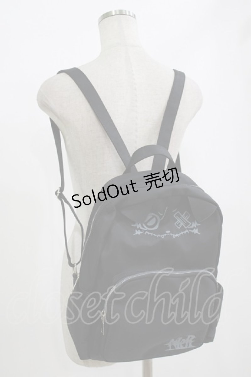 画像1: NieR Clothing / ミケプリントリュック  黒 H-26-09-12-079-PU-BG-AK-ZH (1)