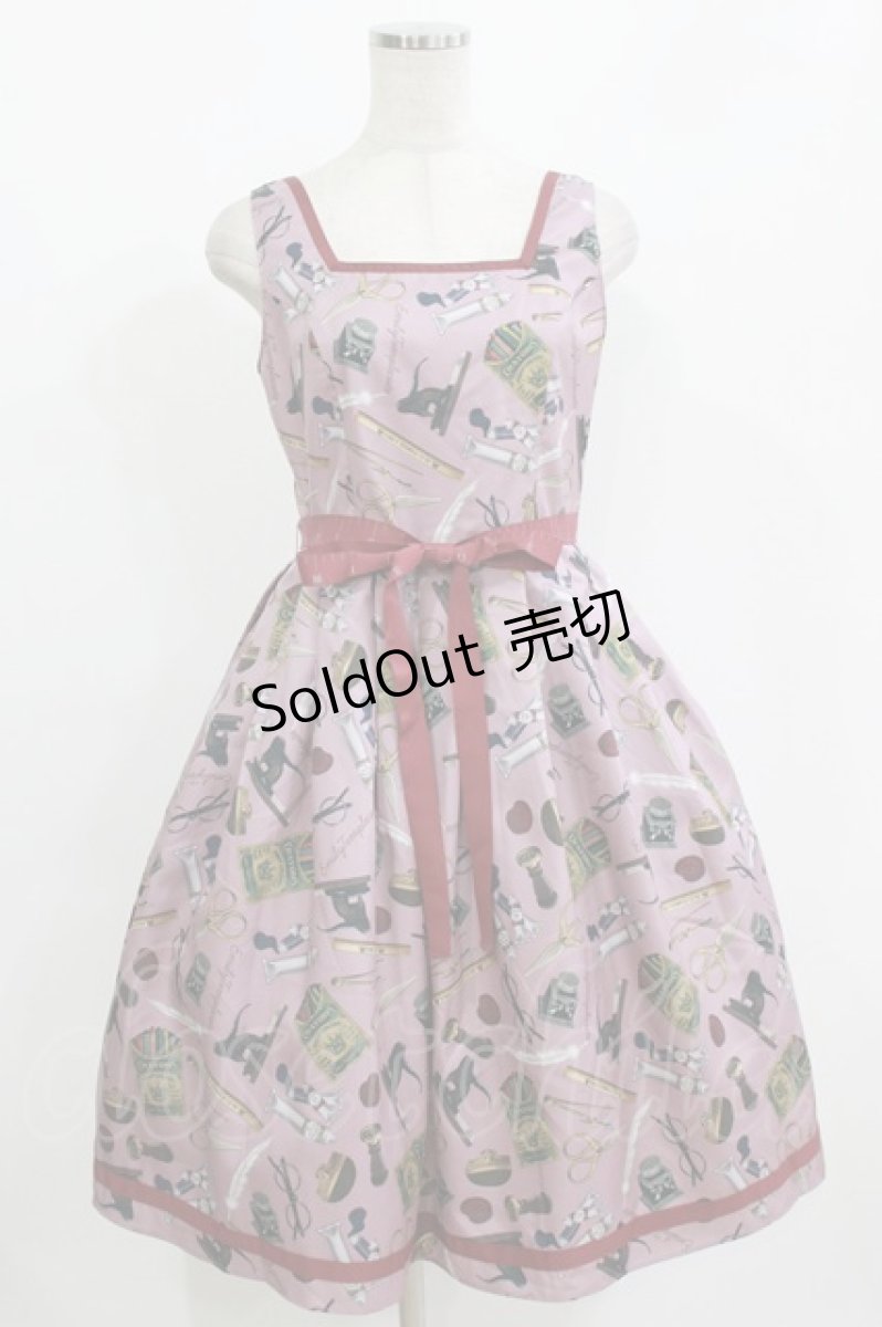画像1: Emily Temple cute / STATIONERYノースリーブワンピース M mauve pink H-26-09-12-010-ET-OP-NS-ZH (1)