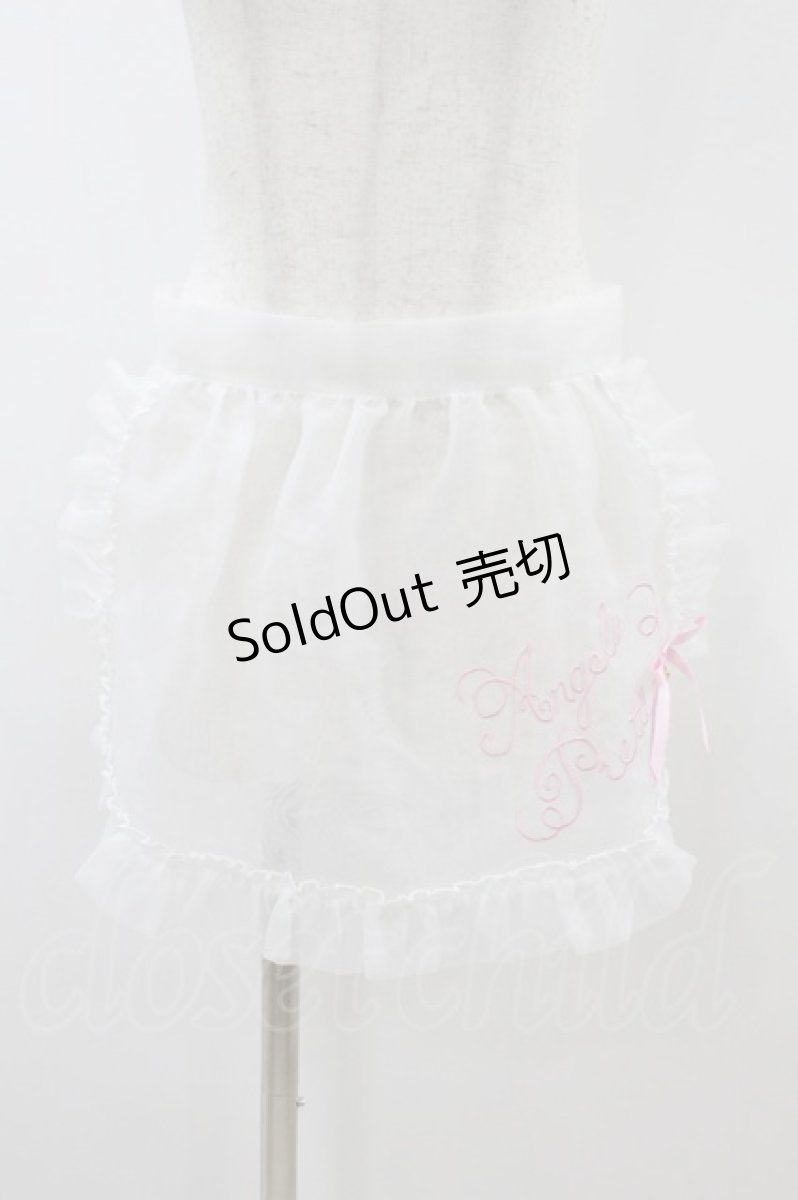 画像1: Angelic Pretty / オリジナルロゴFairyフリルエプロン F オフ/ピンク H-26-09-13-035-AP-SK-YZ-ZH (1)