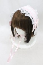 画像1: metamorphose / はしごレースヘッドドレス  ピンク H-26-09-13-010-ME-AC-NS-ZH (1)