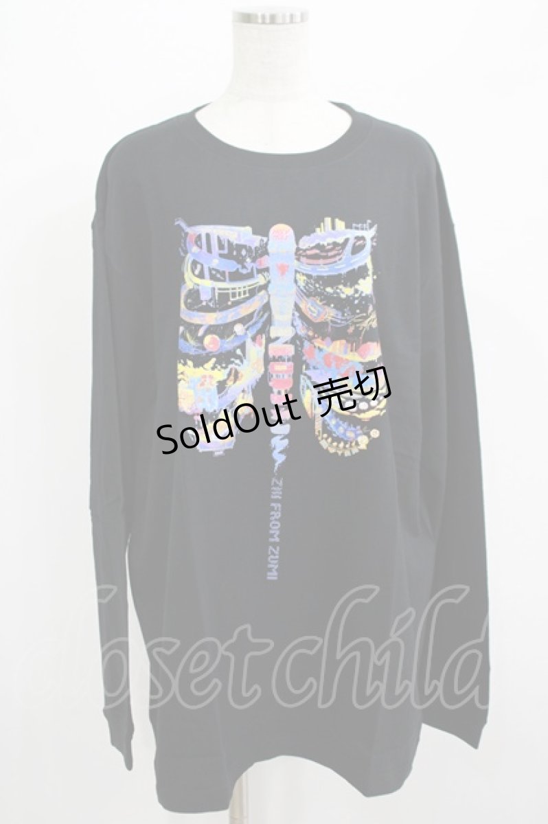 画像1: QOOZA / QOOZA×zumi Costal Long Sleeve Tee  黒 H-26-09-13-055-PU-TO-KB-ZH (1)