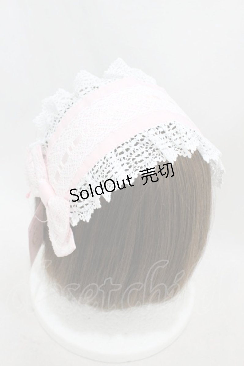 画像2: metamorphose / はしごレースヘッドドレス  ピンク H-26-09-13-010-ME-AC-NS-ZH (2)
